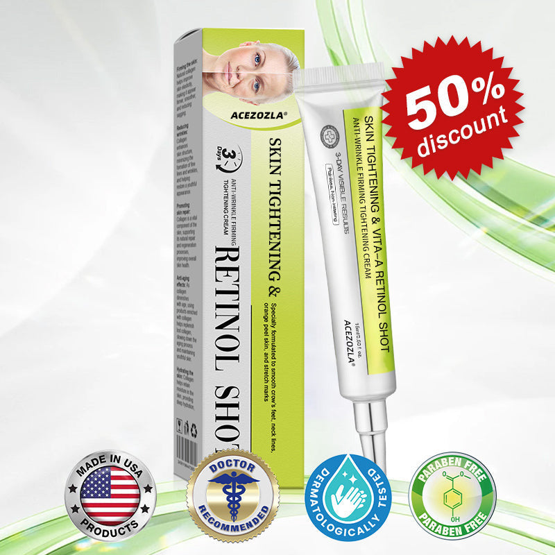 🧠👨‍⚕️Made and shipped from the USA 💫ACEZOZLA® Skin Tightening & Vita-A Retinol Retinol shot Anti-Wrinkle Firming Tightening cream - Last Day Promotion 70% OFF
