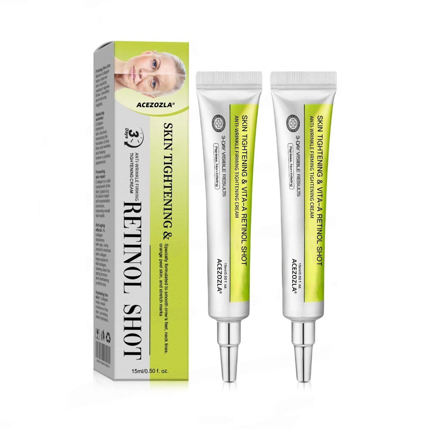 🧠👨‍⚕️Made and shipped from the USA 💫ACEZOZLA® Skin Tightening & Vita-A Retinol Retinol shot Anti-Wrinkle Firming Tightening cream - Last Day Promotion 70% OFF