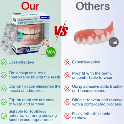 🔥Limited Time 50% OFF： 2nd ltem 60% Off🔥Acezozla® Medical Full Denture with Strong Suction ✅ Made and Shipped from the USA🍀