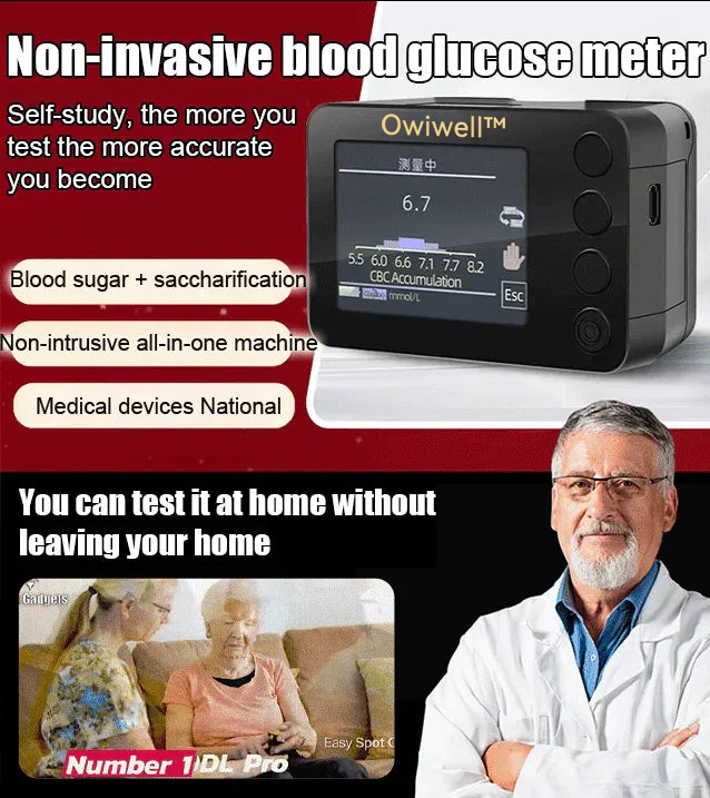 Advanced Non-Invasive Glucose Monitor 📊 Instant Blood Sugar Readings Without Finger Pricks 🩸❌
